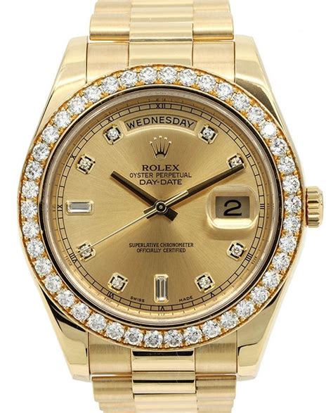 gold presidential rolex with diamond